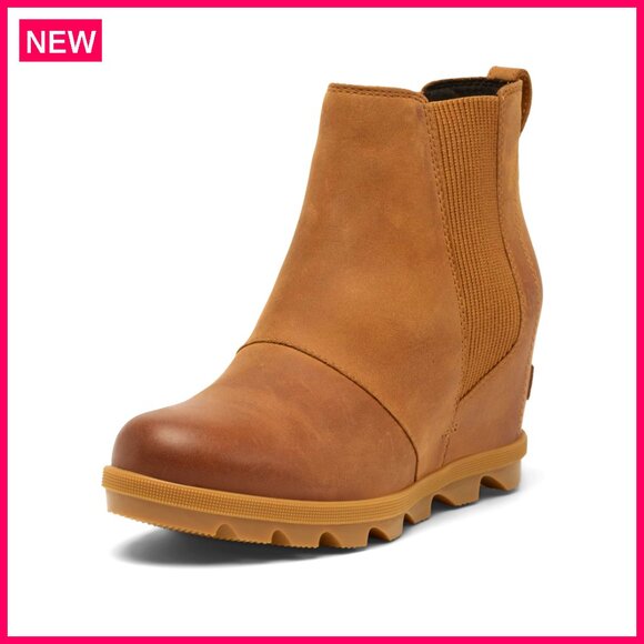 Waterproof Chelsea Wedge Boots with Removable Footbed Women's Size